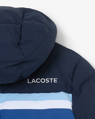 Colour-Block Hooded Down Jacket