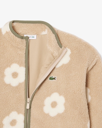 Zip-Up Floral Fleece Jacket