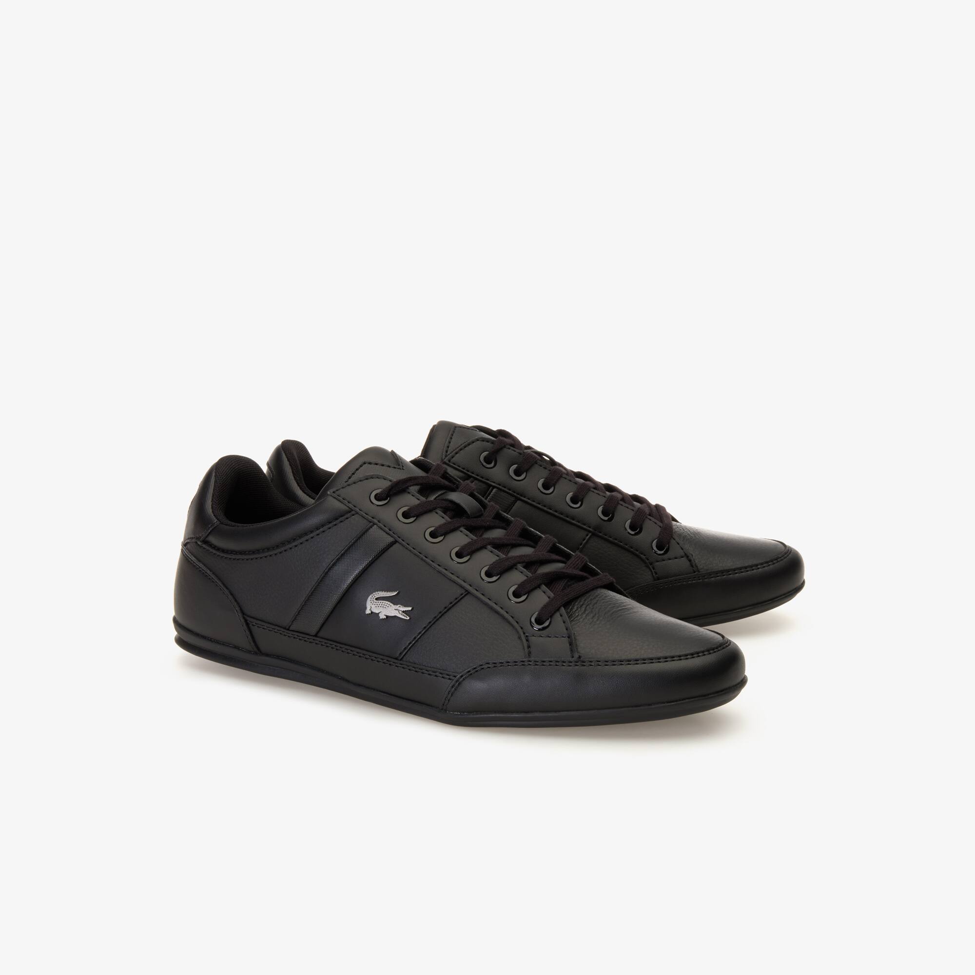 nappa leather trainers with branded lace loop