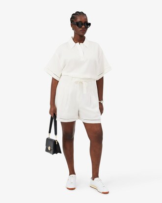 Oversized Fluid Twill Polo Shirt