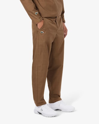 Water-Repellent Plaid Golf Pants