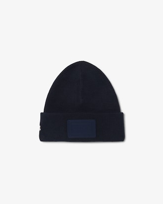 Wool Blend Badge Beanie