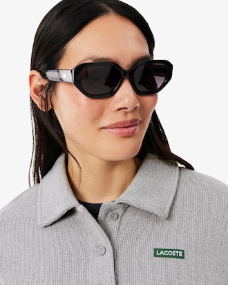 Oversized Ribbed Polo Collar Sweatshirt