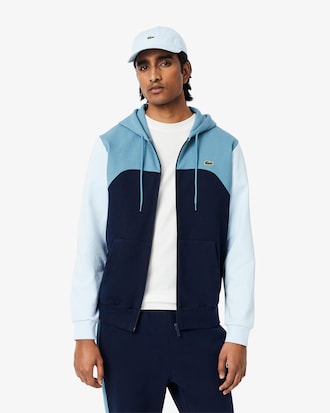 Zipped Colour-Block Hoodie