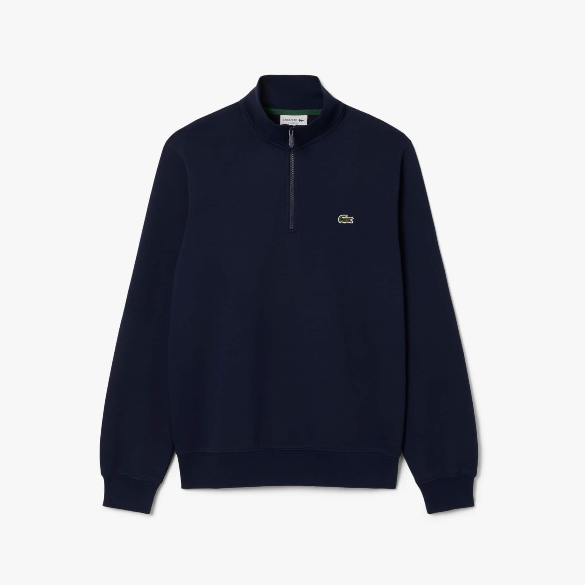 High Neck Zipped Fleece Sweatshirt - Men's Sweatshirts - New In