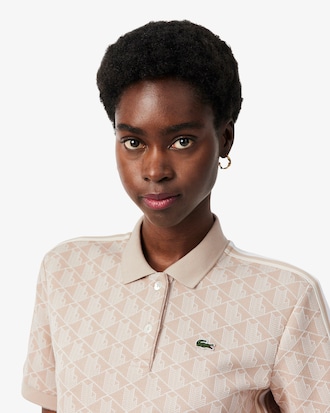 Slim Fit Monogram Jacquard Polo Shirt