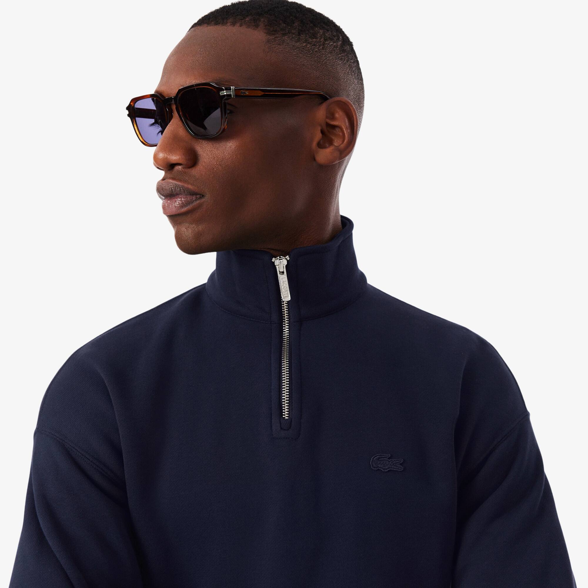 Heavy Fleece Zipper Neck Sweatshirt - Men's Sweatshirts - New In