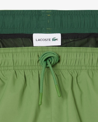 Mid Length Monochrome Swim Trunks