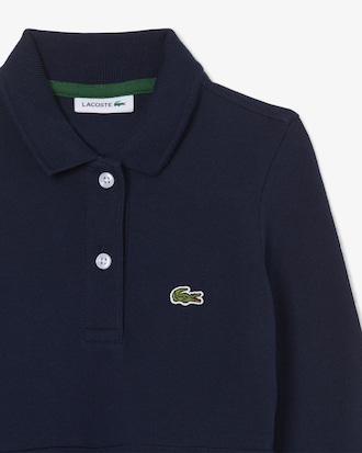 Long Sleeved Stretch Piqu&eacute; Polo Dress