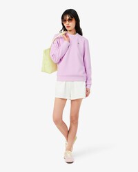 Relaxed Fit Piqu&eacute; Crew Neck Sweatshirt