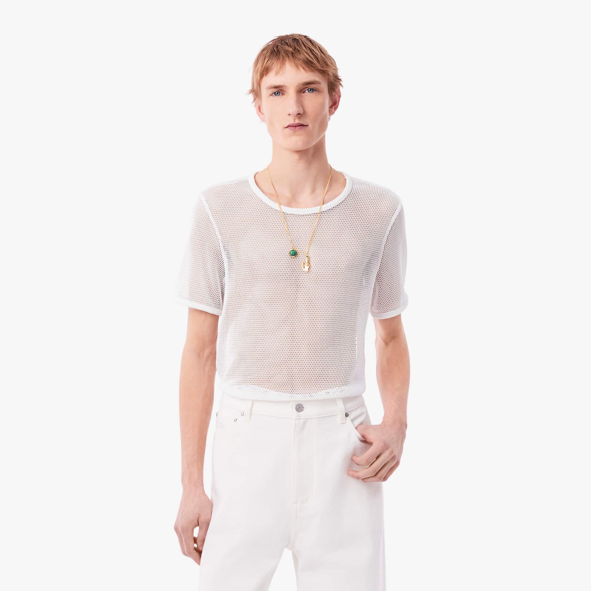 【関税込み】Lacoste ホワイト Runway メッシュ Tシャツ Runway Mesh T-shirt - Men's t-shirts - New In 2025 | Lacoste
