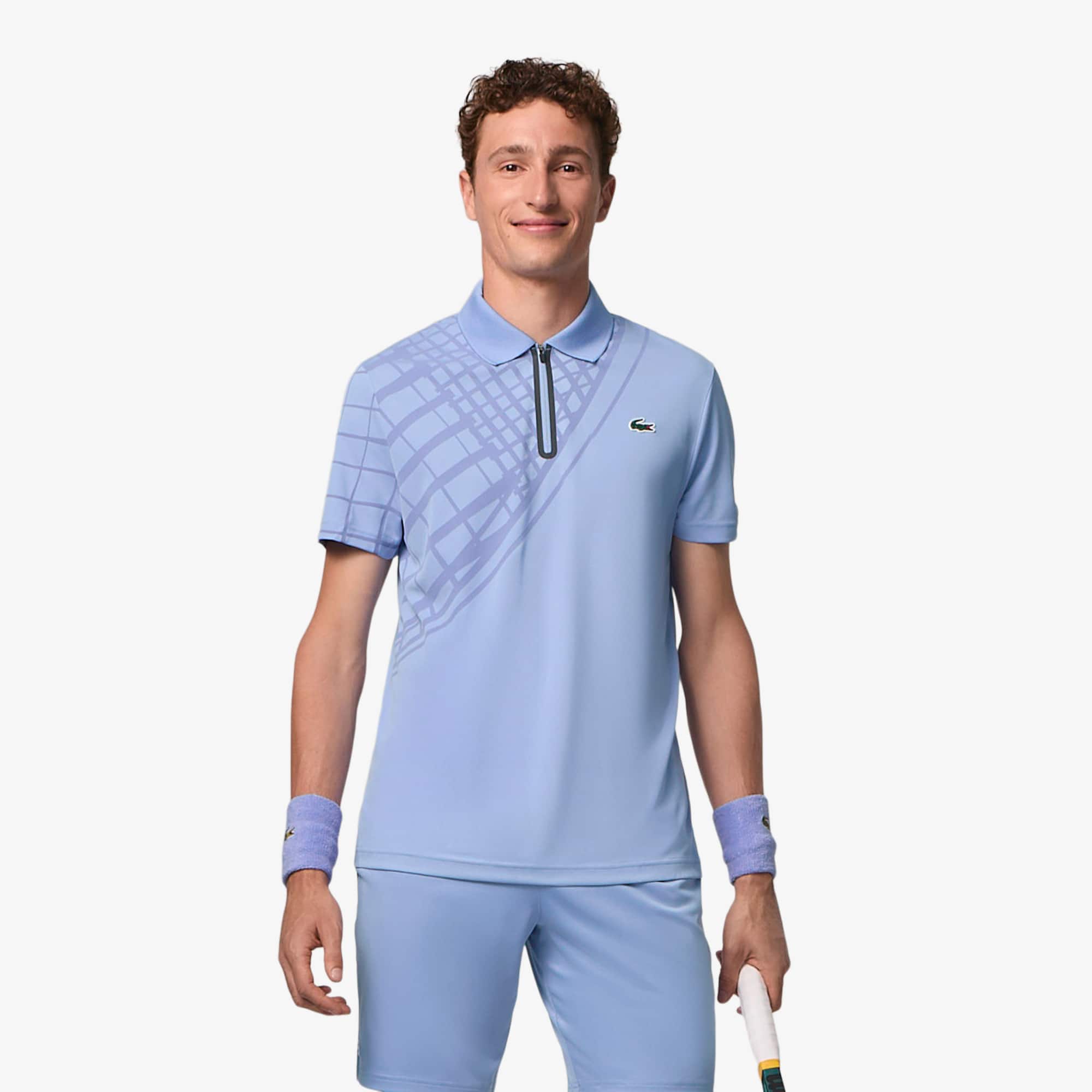 Ultra Dry Printed Slim Fit Tennis Polo Shirt - Men's Short Sleeves