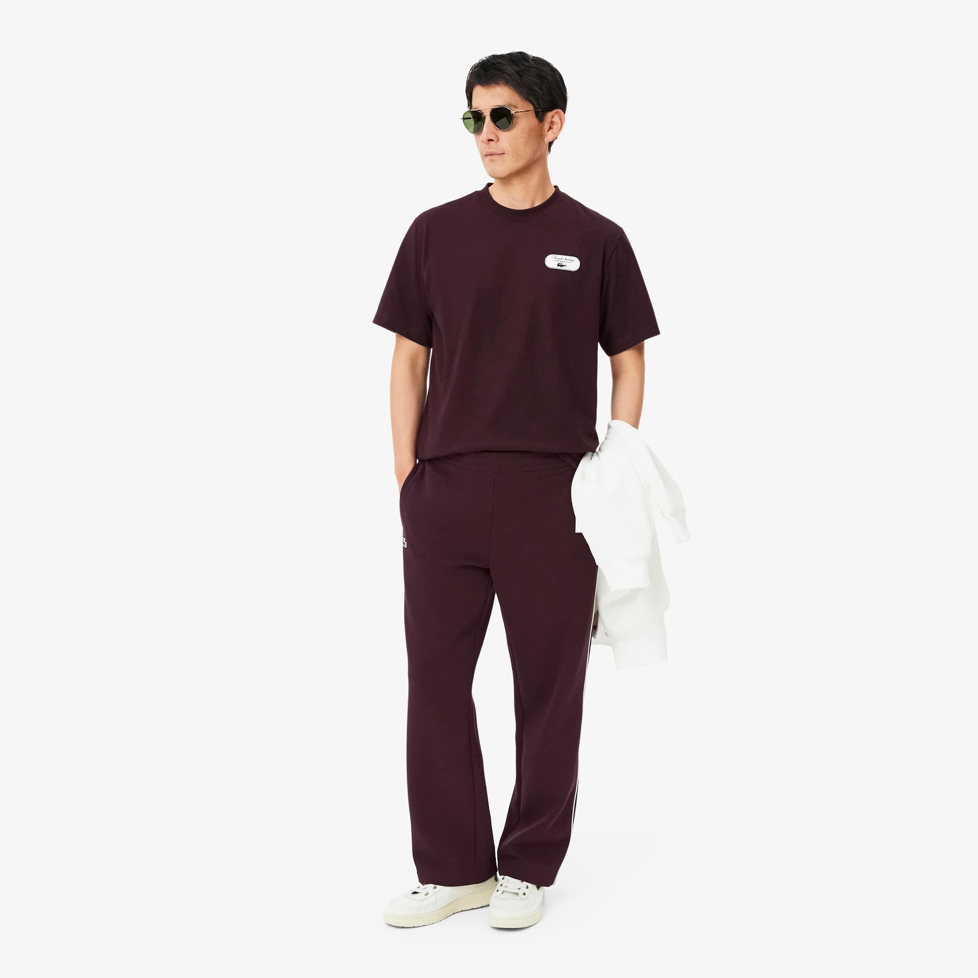 Lacoste Tennis Heritage Sweatpants Size 6 - XL Brown / White