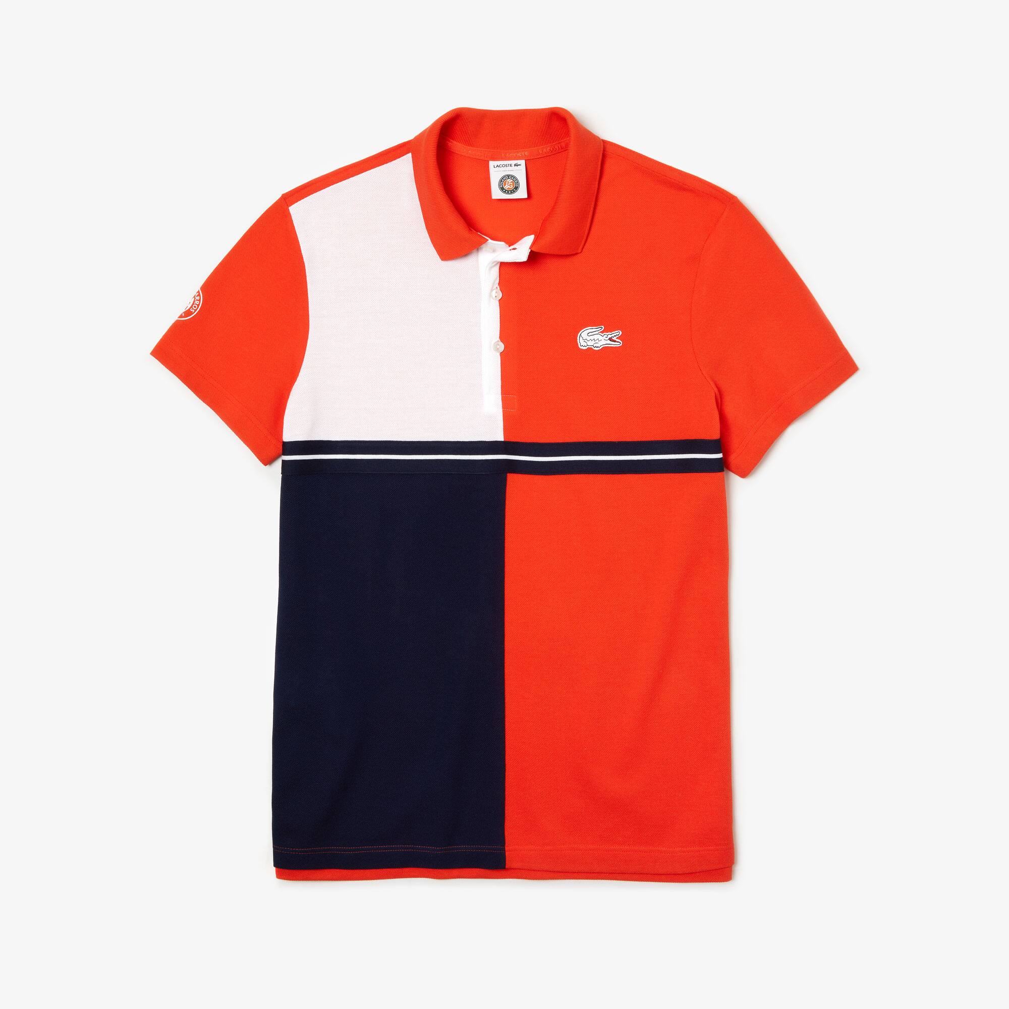Men's Lacoste SPORT French Open Colourblock Petit Piqué Polo Shirt