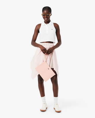 Anna Coated Piqu&eacute; Canvas Pouch