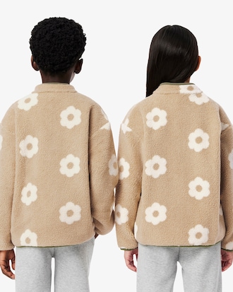 Zip-Up Floral Fleece Jacket