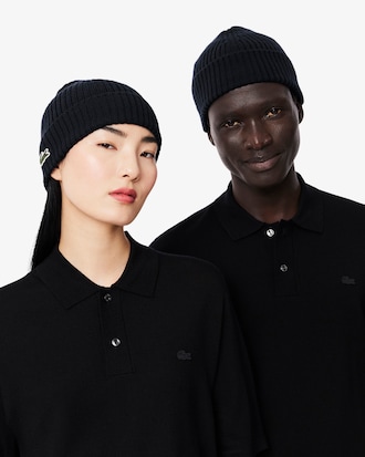 Rib Knit Brushed Wool Beanie