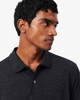 Regular Fit Wool Blend Jersey Polo Shirt