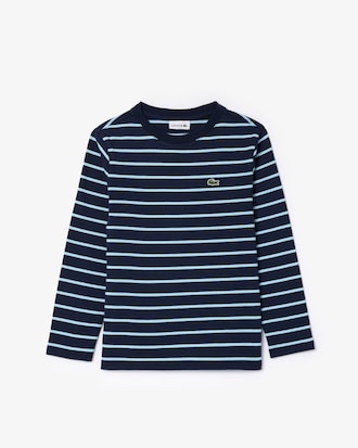 Long Sleeved Striped Heavy Cotton T-shirt