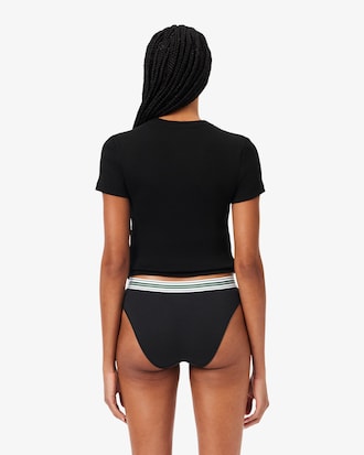 Contrast Waist Stretch Cotton Briefs