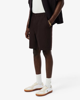 Regular Fit Linen Blend Twill Shorts