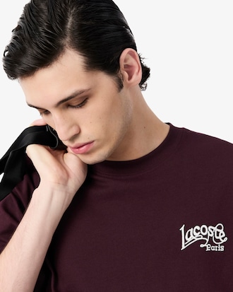 Heavy Cotton Jersey Embroidery Accent T-shirt