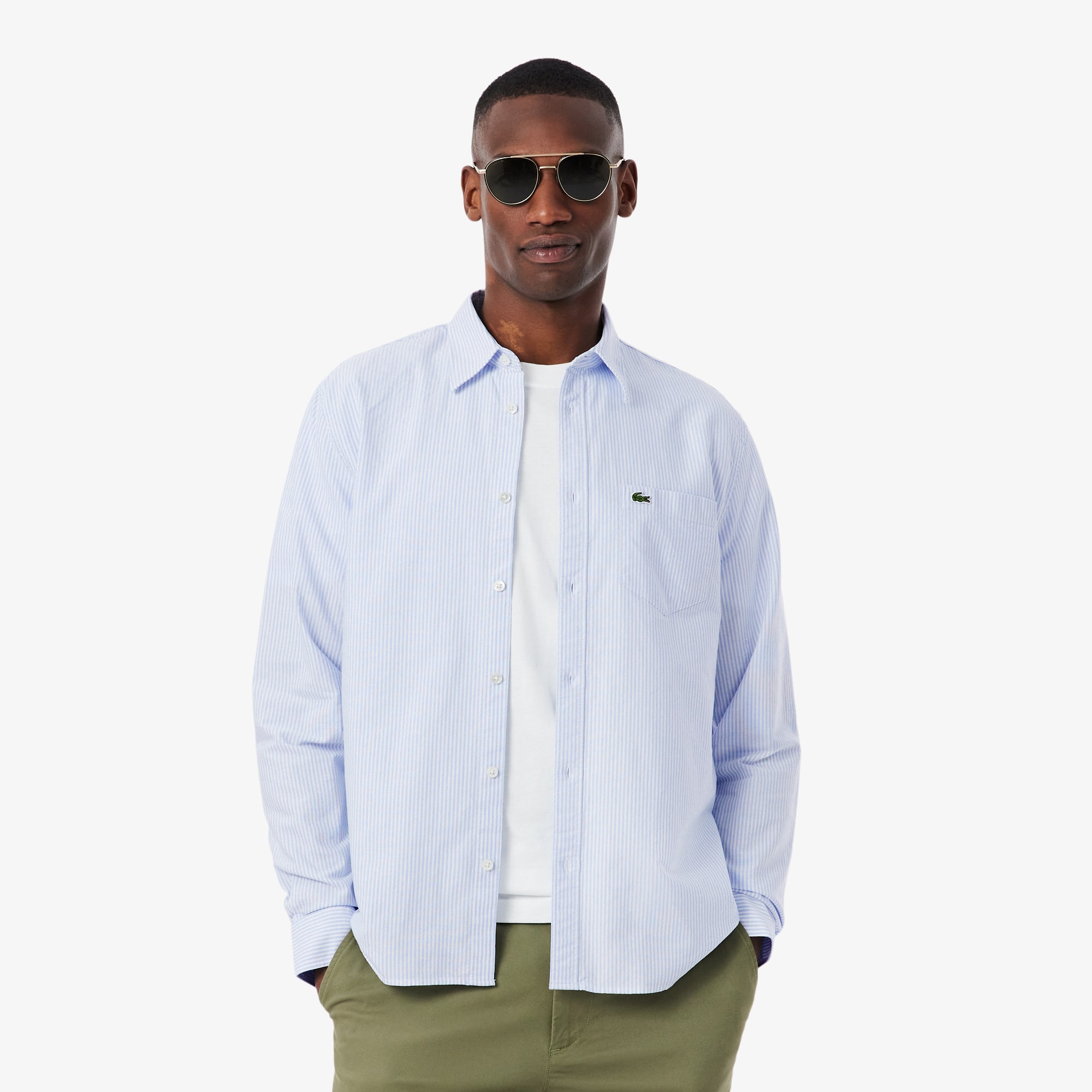 Regular Fit Striped Oxford Shirt - Men's Long Sleeves Shirts - New