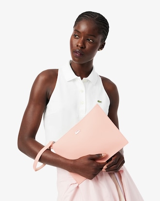 Anna Coated Piqu&eacute; Canvas Pouch