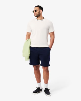 Stretch Piqu&eacute; Stripe Collar T-shirt