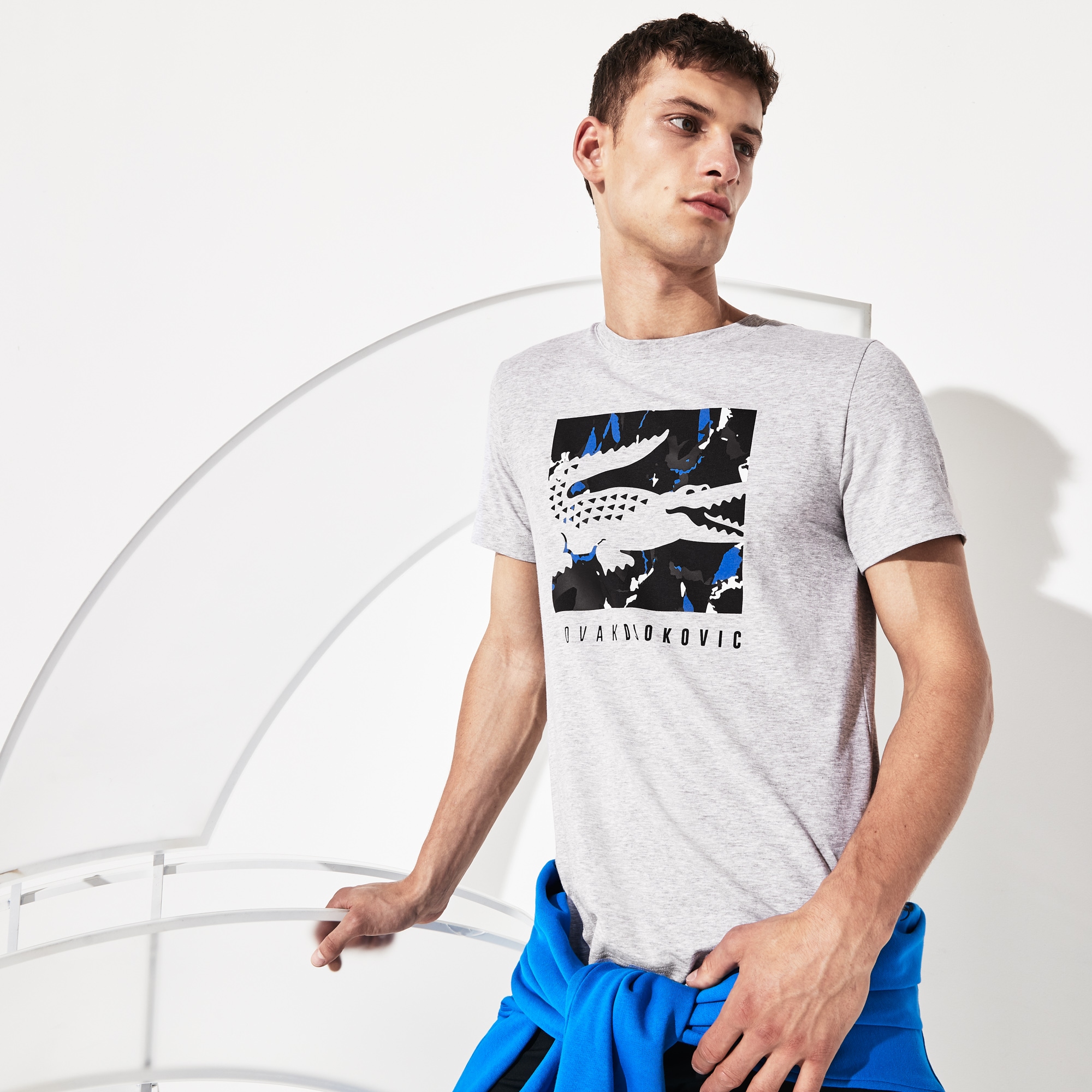 Men's Lacoste SPORT x Novak Djokovic Camouflage Croc Logo ...