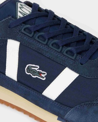 Men&rsquo;s Partner Retro Textile and Suede Trainers