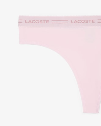Scallop Waist Microfiber String Briefs