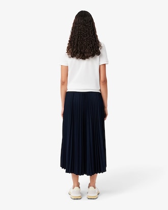Long Pleated Elasticated Waist Skirt