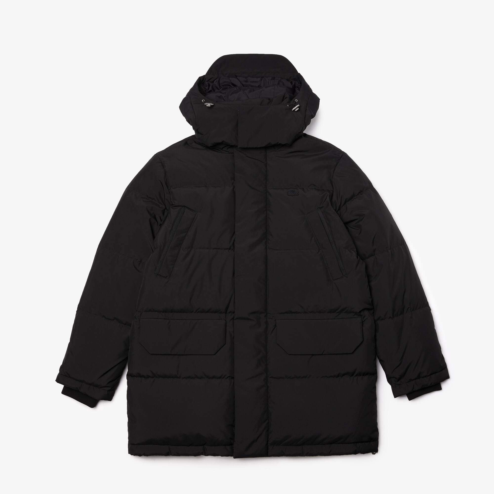 full length black puffer coat