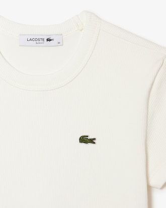 Slim Fit Ribbed Cotton T-shirt