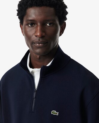 High Neck Zipped Fleece Sweatshirt