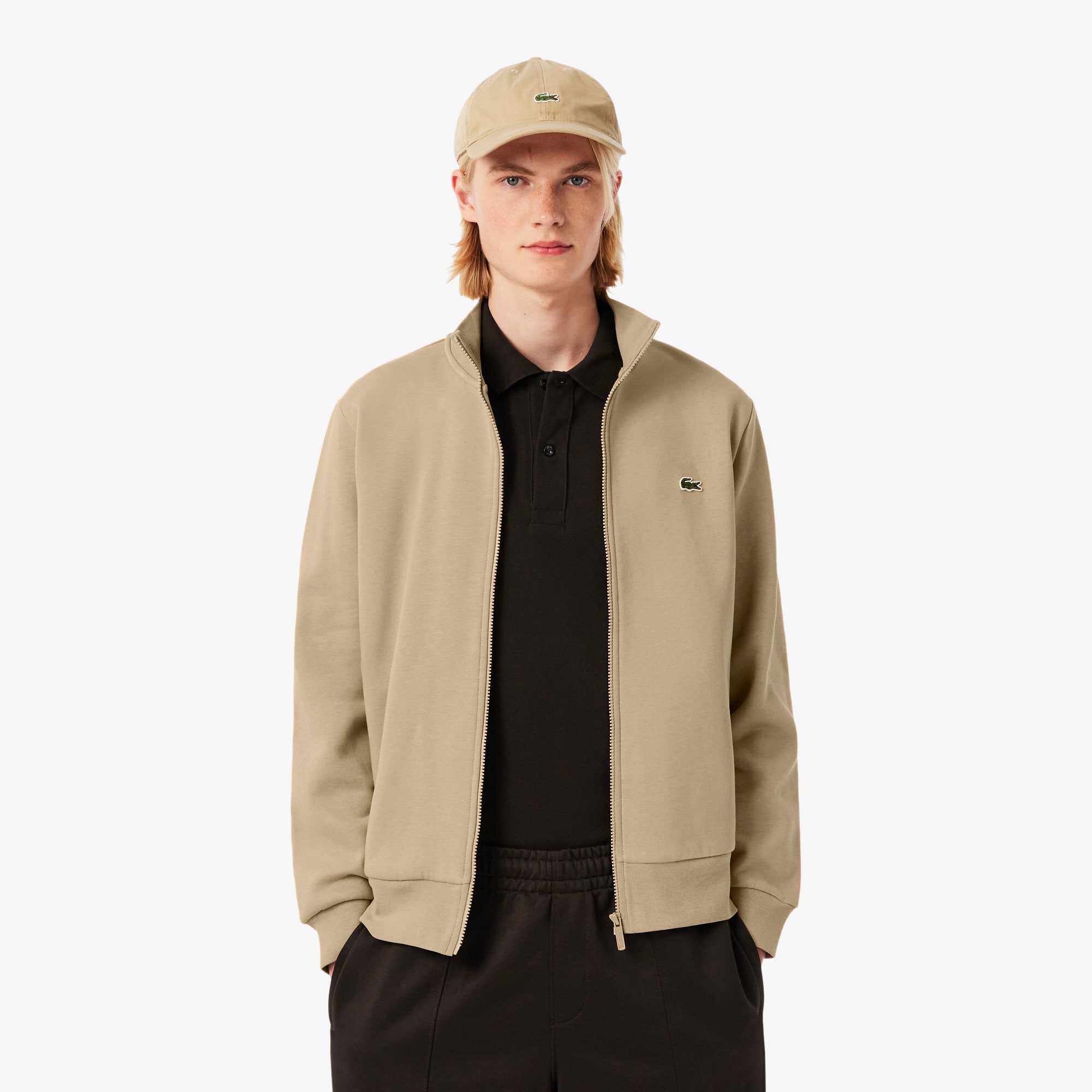 Zip-Up High Neck Fleece Sweatshirt - Men's Sweatshirts - New In