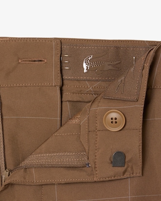 Water-Repellent Plaid Golf Pants