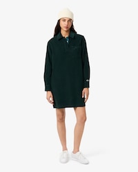 Oversized Velvet Polo Dress