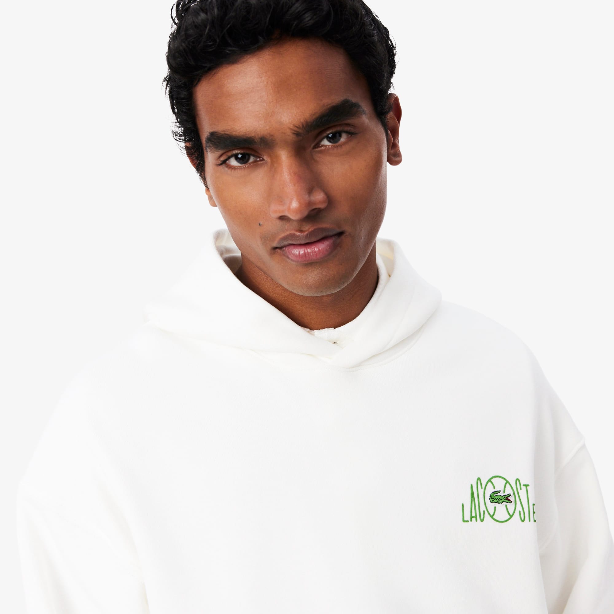 machatt スウェットフーディー　ホワイト Multi Print Fleece Hoodie - Men's Sweatshirts - New In 2026 | Lacoste