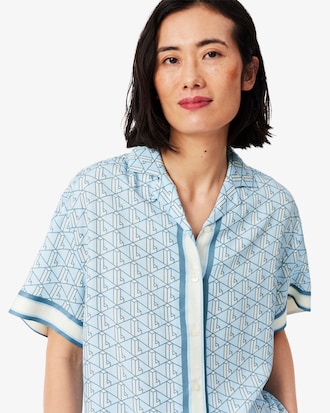 Oversized Monogram Print Shirt