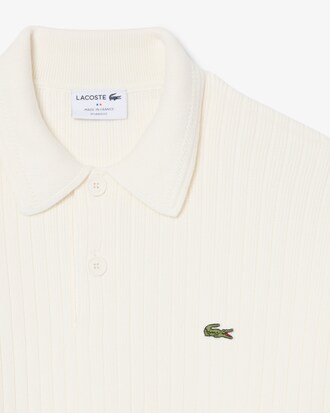 French Made Cotton Polo Collar Sweater