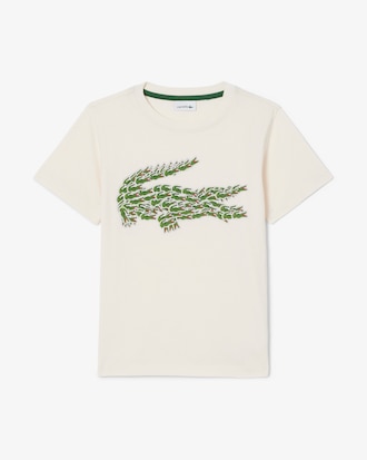 Crocodile Print Cotton T-shirt