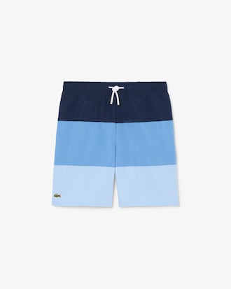 Striped Taffeta Swim Trunks
