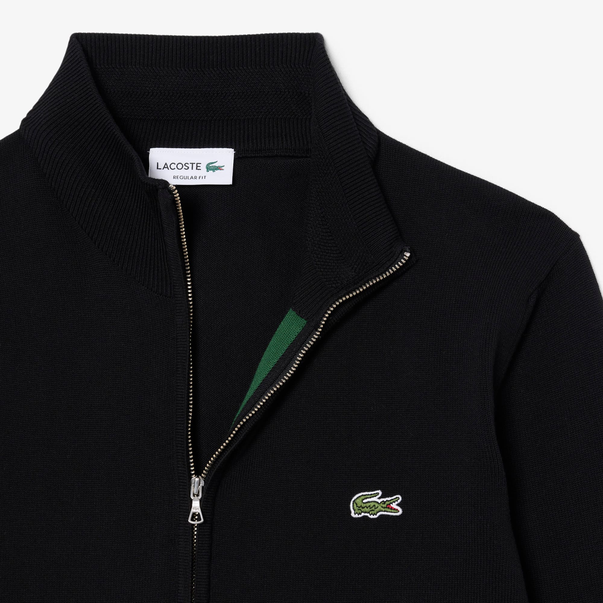 Zipped High Neck Cotton Sweater - Men's Knitwear - New In 2026