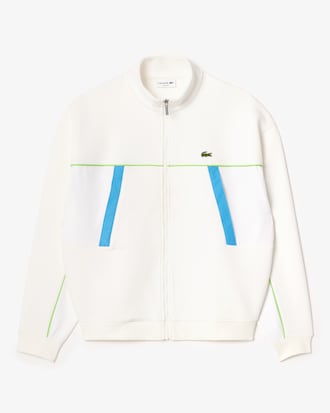 Loose Fit Zip-Up Piqué Sweatshirt