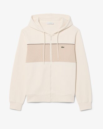 Colour-Block Zipped Hoodie