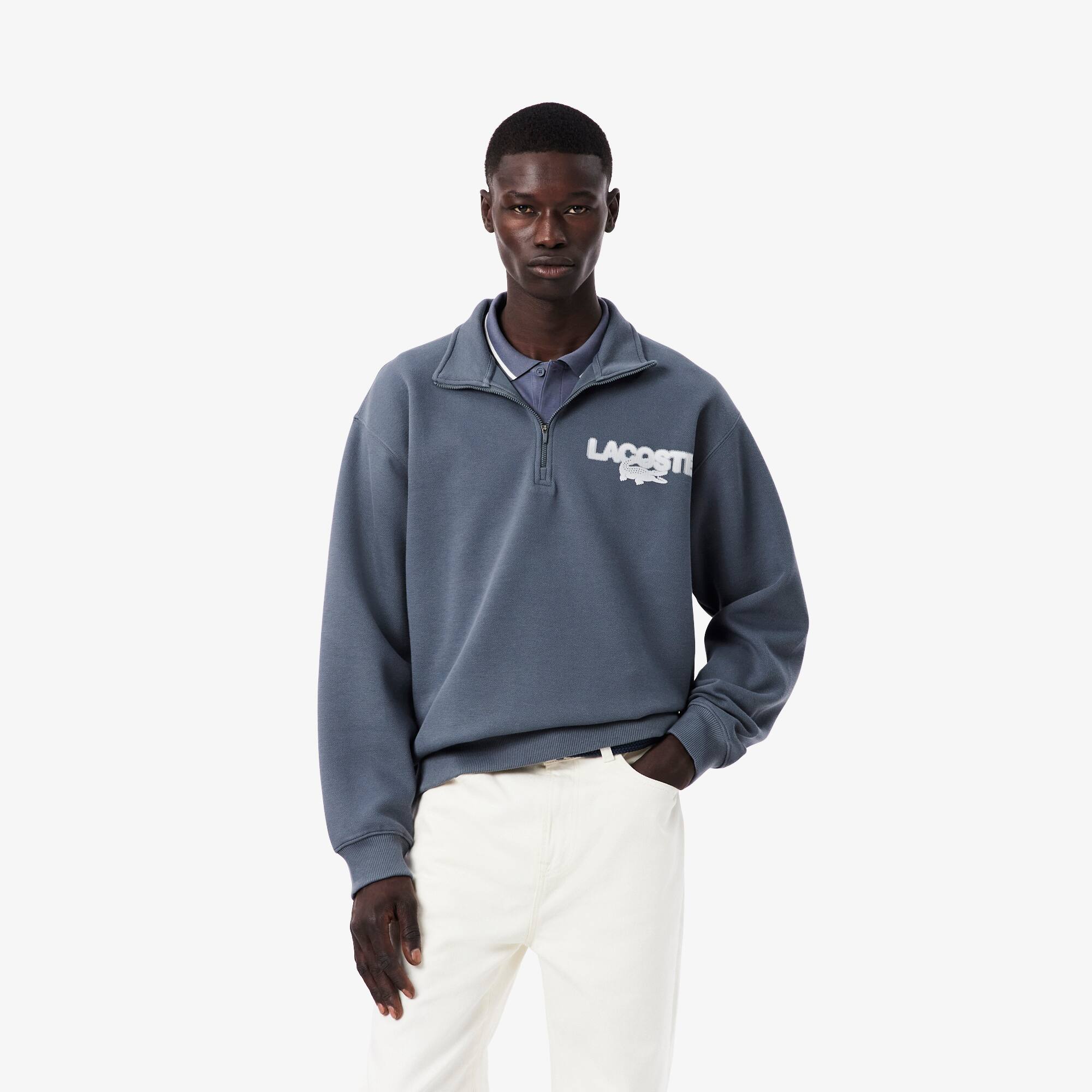 Branded Piqué Sweatshirt - Men's Sweatshirts - New In 2026 | Lacoste