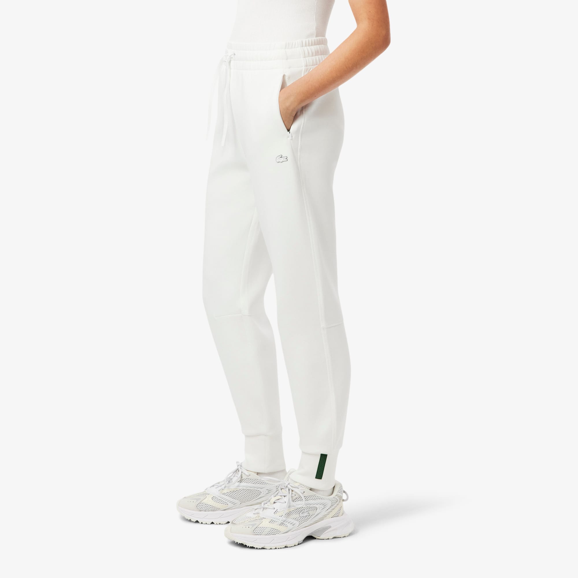 フィットネスボトムス LACOSTE Women Straight Pants XF0343 001 BIANCO WHITE Cotton Sweatpants - Women's Trackpants - New In 2025 | Lacoste