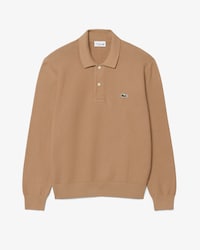 Classic Fit Long Sleeved Knitted Polo Shirt
